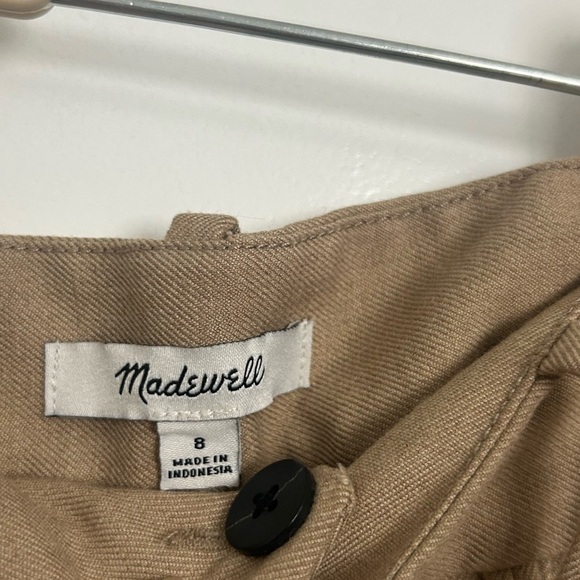 Madewell The Harlow Super Wide Leg Khaki Trouser Pant Sailor size 8 high rise - Picture 8 of 13